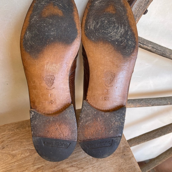 GUCCI Beautiful Genuine Crocodile Classic Loafers Womans EU40.5 US10 ITALY - Picture 12 of 15